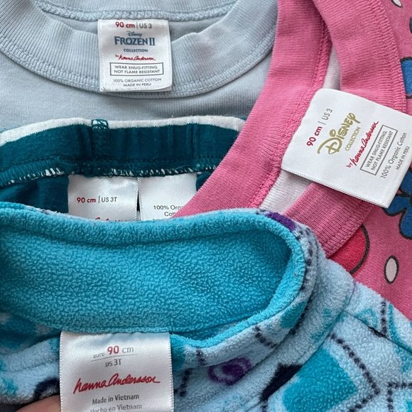 Hanna Andersson Lot Of 7 Girls Clothing Items Pants Pajamas Top Girl Sz EU90 US3 - Picture 2 of 14